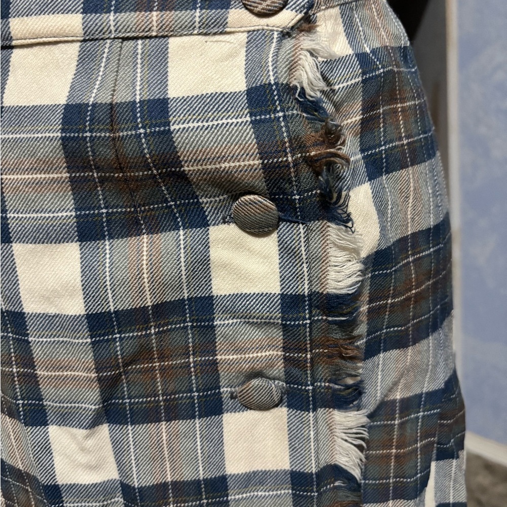 Surrey Classic Vintage Wool midi wrap plaid skirt medium - Picture 3 of 13